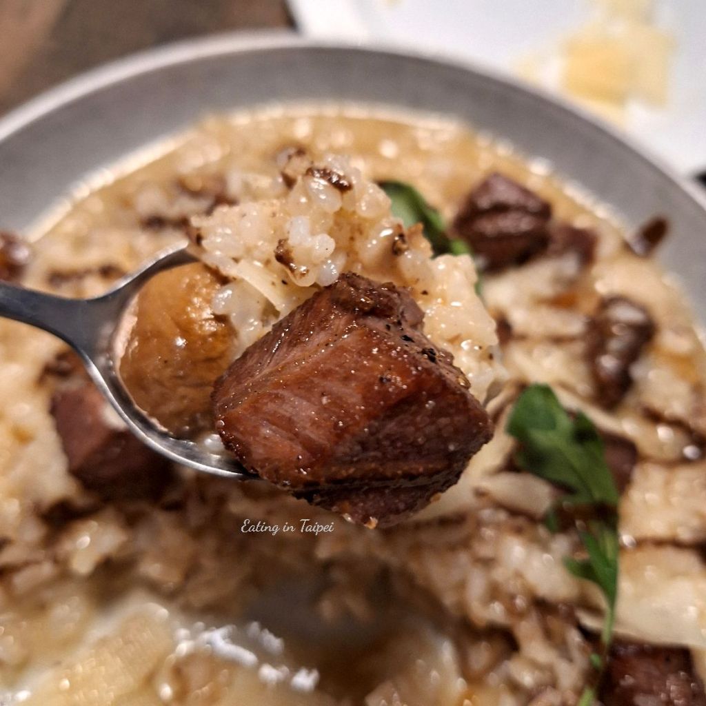 La pasta di nonna diced beef steak with chestnut risotto 2